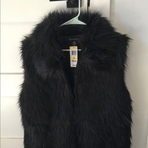 NWT faux fur vest